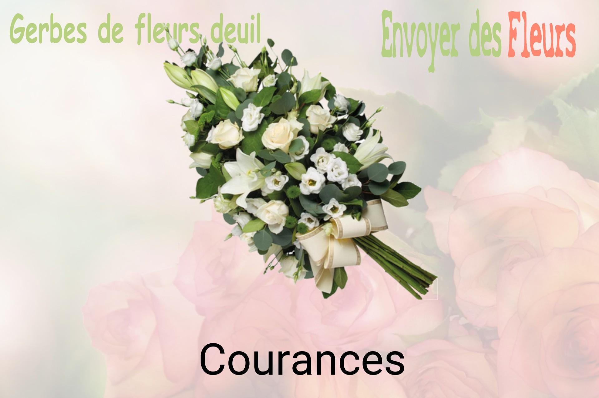 Gerbe de fleurs de deuil livrée à Courances